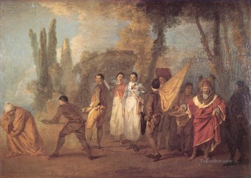 Quay je fait asesinos maudits Jean Antoine Watteau clásico rococó Pinturas al óleo